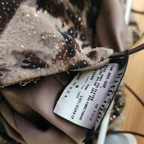 BYER TOO x VINTAGE 90's sparkle leopard print animal print maxi slip dress M - Picture 3 of 9